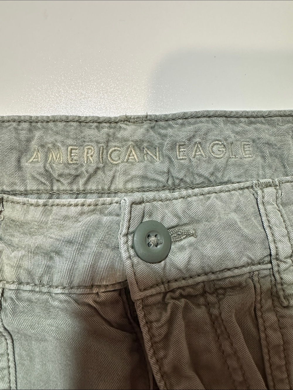 American Eagle Olive Green Utility Cargo Pants Women’s Size 8 Straight 28 Inseam - Picture 2 of 8